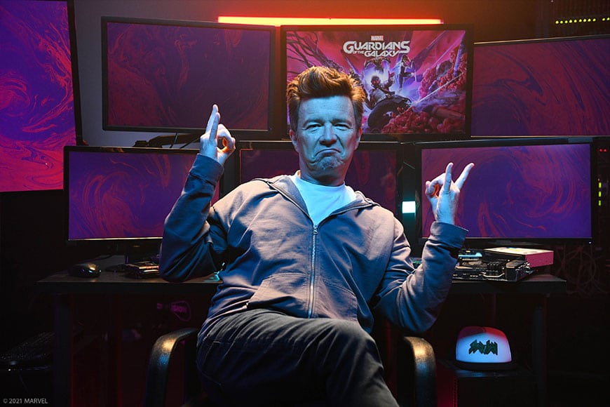 La leggenda della musica Rick Astley ha rickrollato i giocatori per il lancio del nuovo videogioco Marvel's Guardians of the Galaxy. Guarda il video qui