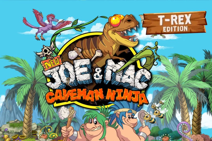 New Joe & Mac Caveman Ninja T-Rex Edition